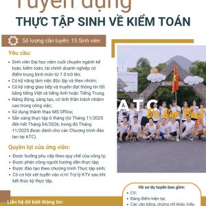 TUYỂN DỤNG THỰC TẬP SINH KIỂM TOÁN 2025 - 2026